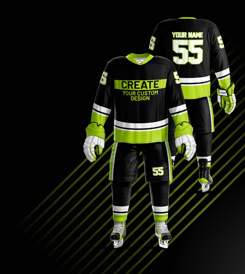 Custom ice hockey uniform details